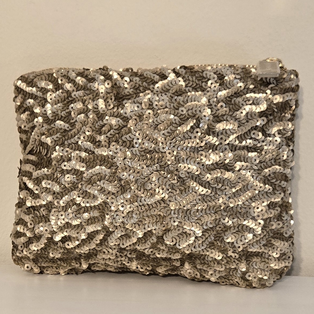 Jouer Gold Sequin Clutch
